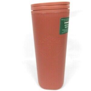Starbucks Recycled Stainless Steel Terracotta Triangle Tumbler 16 oz Coffee New
